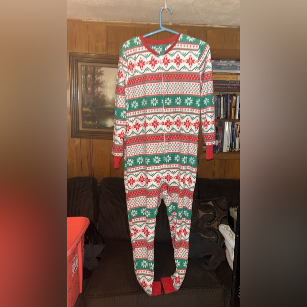 Festive Red and Green Holiday Onesie